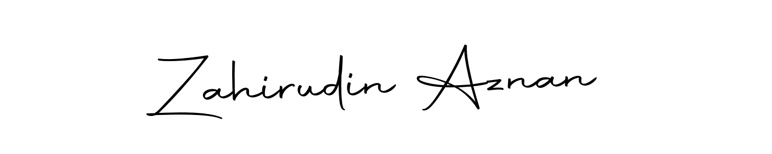 Make a beautiful signature design for name Zahirudin Aznan. Use this online signature maker to create a handwritten signature for free. Zahirudin Aznan signature style 10 images and pictures png