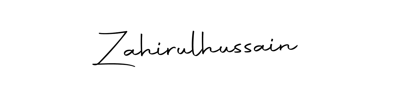 Create a beautiful signature design for name Zahirulhussain. With this signature (Autography-DOLnW) fonts, you can make a handwritten signature for free. Zahirulhussain signature style 10 images and pictures png