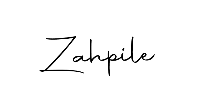 Design your own signature with our free online signature maker. With this signature software, you can create a handwritten (Autography-DOLnW) signature for name Zahpile. Zahpile signature style 10 images and pictures png