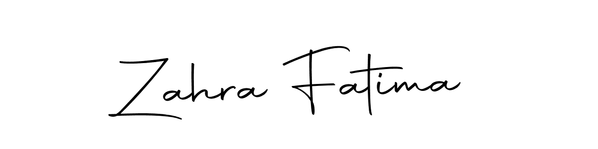 Make a beautiful signature design for name Zahra Fatima. With this signature (Autography-DOLnW) style, you can create a handwritten signature for free. Zahra Fatima signature style 10 images and pictures png