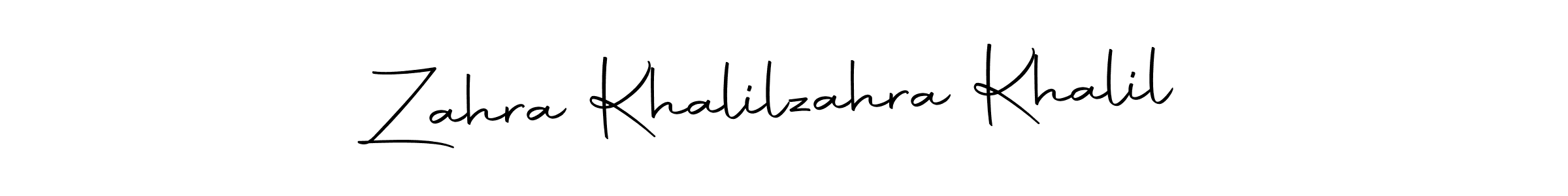 It looks lik you need a new signature style for name Zahra Khalilzahra Khalil. Design unique handwritten (Autography-DOLnW) signature with our free signature maker in just a few clicks. Zahra Khalilzahra Khalil signature style 10 images and pictures png