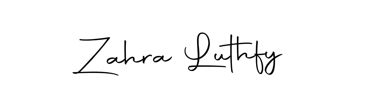 You should practise on your own different ways (Autography-DOLnW) to write your name (Zahra Luthfy) in signature. don't let someone else do it for you. Zahra Luthfy signature style 10 images and pictures png
