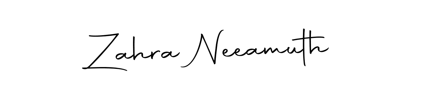 It looks lik you need a new signature style for name Zahra Neeamuth. Design unique handwritten (Autography-DOLnW) signature with our free signature maker in just a few clicks. Zahra Neeamuth signature style 10 images and pictures png