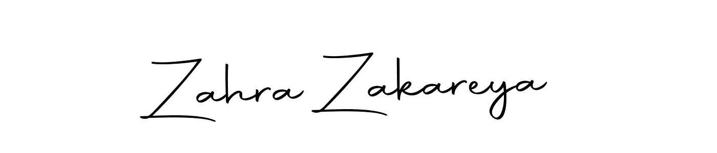 How to make Zahra Zakareya name signature. Use Autography-DOLnW style for creating short signs online. This is the latest handwritten sign. Zahra Zakareya signature style 10 images and pictures png