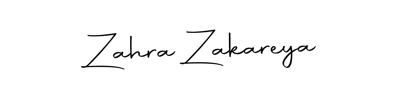 How to make Zahra Zakareya name signature. Use Autography-DOLnW style for creating short signs online. This is the latest handwritten sign. Zahra Zakareya signature style 10 images and pictures png