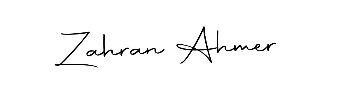 Design your own signature with our free online signature maker. With this signature software, you can create a handwritten (Autography-DOLnW) signature for name Zahran Ahmer. Zahran Ahmer signature style 10 images and pictures png