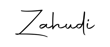 Enhance your business communications with Zahudi signature in Autography-DOLnW lettering. Clean, modern, and universally compatible. Zahudi signature style 10 images and pictures png