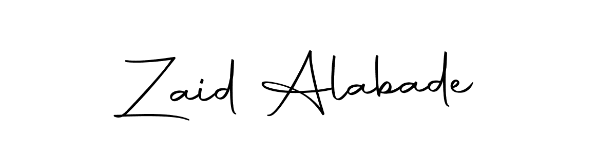 Create a beautiful signature design for name Zaid Alabade. With this signature (Autography-DOLnW) fonts, you can make a handwritten signature for free. Zaid Alabade signature style 10 images and pictures png