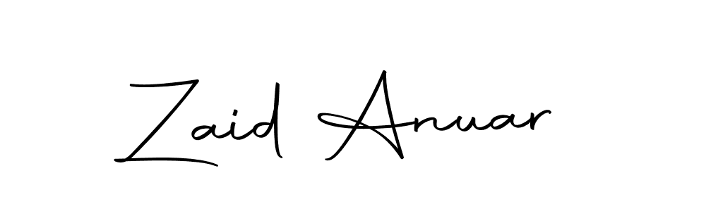 Make a beautiful signature design for name Zaid Anuar. With this signature (Autography-DOLnW) style, you can create a handwritten signature for free. Zaid Anuar signature style 10 images and pictures png