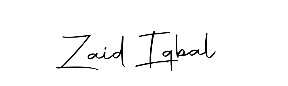 How to make Zaid Iqbal name signature. Use Autography-DOLnW style for creating short signs online. This is the latest handwritten sign. Zaid Iqbal signature style 10 images and pictures png