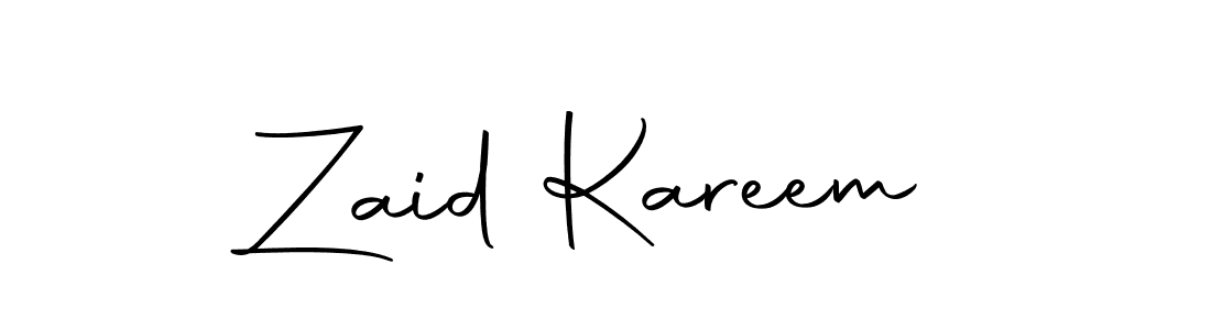 Make a beautiful signature design for name Zaid Kareem. With this signature (Autography-DOLnW) style, you can create a handwritten signature for free. Zaid Kareem signature style 10 images and pictures png