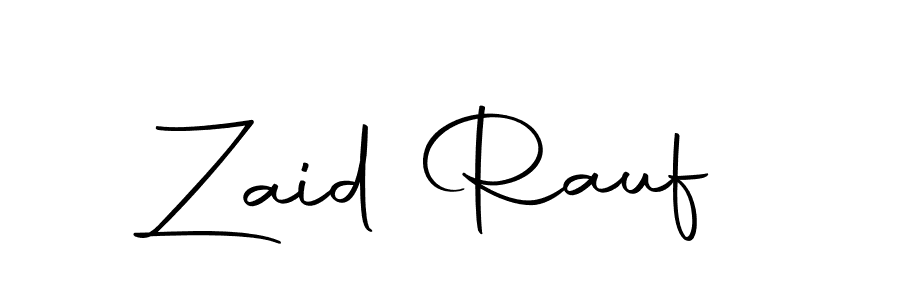 How to make Zaid Rauf name signature. Use Autography-DOLnW style for creating short signs online. This is the latest handwritten sign. Zaid Rauf signature style 10 images and pictures png