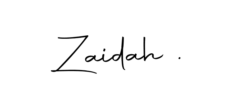 Make a beautiful signature design for name Zaidah .. Use this online signature maker to create a handwritten signature for free. Zaidah . signature style 10 images and pictures png