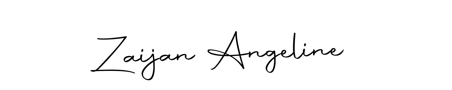 The best way (Autography-DOLnW) to make a short signature is to pick only two or three words in your name. The name Zaijan Angeline include a total of six letters. For converting this name. Zaijan Angeline signature style 10 images and pictures png