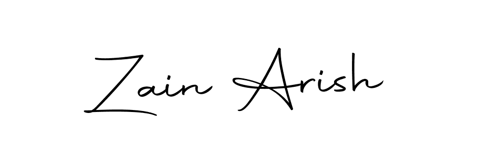 How to make Zain Arish name signature. Use Autography-DOLnW style for creating short signs online. This is the latest handwritten sign. Zain Arish signature style 10 images and pictures png