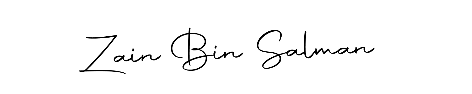 How to make Zain Bin Salman name signature. Use Autography-DOLnW style for creating short signs online. This is the latest handwritten sign. Zain Bin Salman signature style 10 images and pictures png