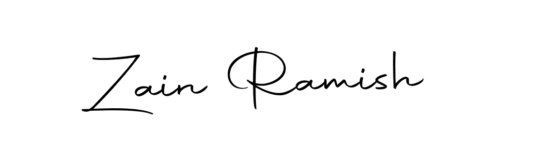 How to make Zain Ramish name signature. Use Autography-DOLnW style for creating short signs online. This is the latest handwritten sign. Zain Ramish signature style 10 images and pictures png