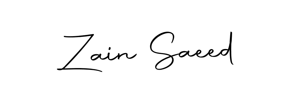 Create a beautiful signature design for name Zain Saeed. With this signature (Autography-DOLnW) fonts, you can make a handwritten signature for free. Zain Saeed signature style 10 images and pictures png