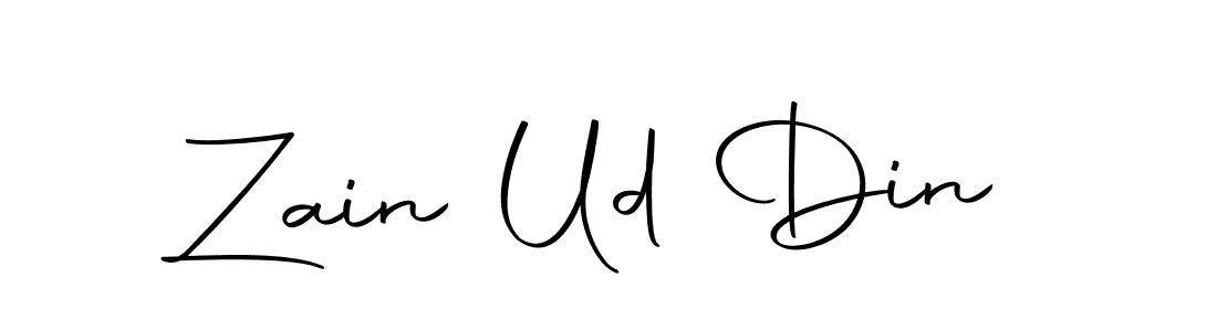 How to make Zain Ud Din name signature. Use Autography-DOLnW style for creating short signs online. This is the latest handwritten sign. Zain Ud Din signature style 10 images and pictures png