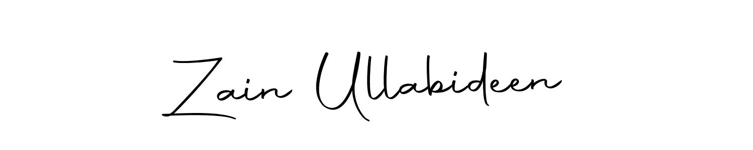 Make a beautiful signature design for name Zain Ullabideen. With this signature (Autography-DOLnW) style, you can create a handwritten signature for free. Zain Ullabideen signature style 10 images and pictures png