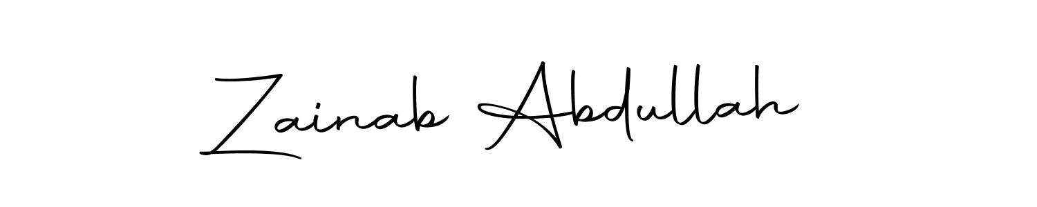 Use a signature maker to create a handwritten signature online. With this signature software, you can design (Autography-DOLnW) your own signature for name Zainab Abdullah. Zainab Abdullah signature style 10 images and pictures png