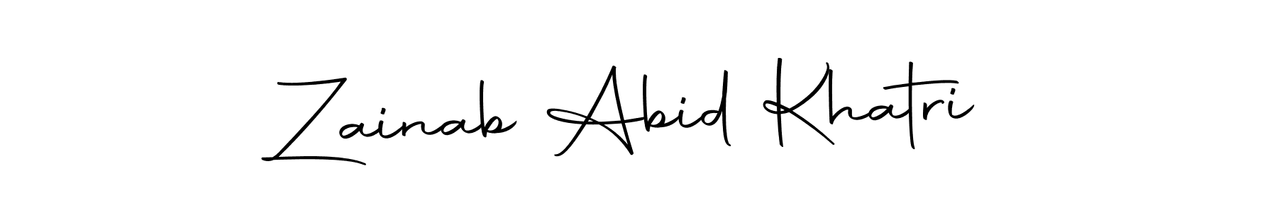 if you are searching for the best signature style for your name Zainab Abid Khatri. so please give up your signature search. here we have designed multiple signature styles  using Autography-DOLnW. Zainab Abid Khatri signature style 10 images and pictures png