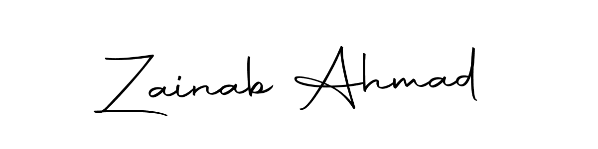 The best way (Autography-DOLnW) to make a short signature is to pick only two or three words in your name. The name Zainab Ahmad include a total of six letters. For converting this name. Zainab Ahmad signature style 10 images and pictures png