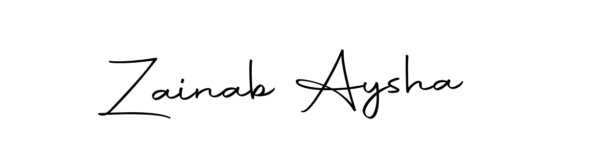 It looks lik you need a new signature style for name Zainab Aysha. Design unique handwritten (Autography-DOLnW) signature with our free signature maker in just a few clicks. Zainab Aysha signature style 10 images and pictures png