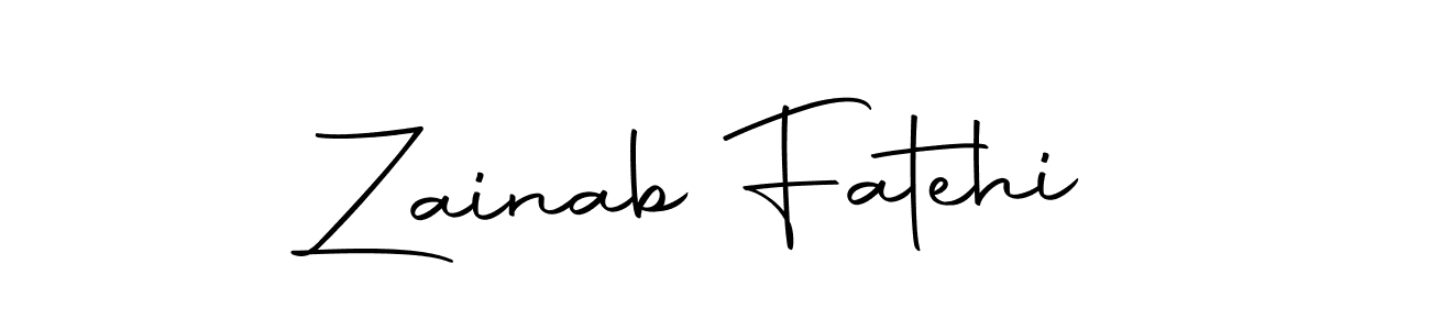 Make a beautiful signature design for name Zainab Fatehi. With this signature (Autography-DOLnW) style, you can create a handwritten signature for free. Zainab Fatehi signature style 10 images and pictures png