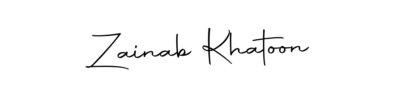 You should practise on your own different ways (Autography-DOLnW) to write your name (Zainab Khatoon) in signature. don't let someone else do it for you. Zainab Khatoon signature style 10 images and pictures png