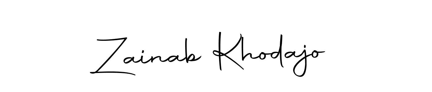 Zainab Khodajo stylish signature style. Best Handwritten Sign (Autography-DOLnW) for my name. Handwritten Signature Collection Ideas for my name Zainab Khodajo. Zainab Khodajo signature style 10 images and pictures png