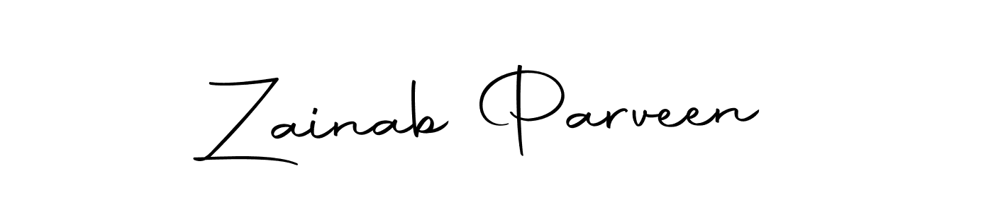 Zainab Parveen stylish signature style. Best Handwritten Sign (Autography-DOLnW) for my name. Handwritten Signature Collection Ideas for my name Zainab Parveen. Zainab Parveen signature style 10 images and pictures png