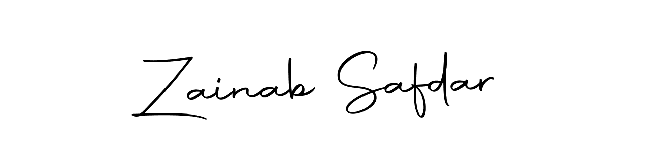 Make a beautiful signature design for name Zainab Safdar. With this signature (Autography-DOLnW) style, you can create a handwritten signature for free. Zainab Safdar signature style 10 images and pictures png