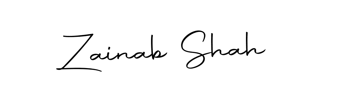 Make a beautiful signature design for name Zainab Shah. Use this online signature maker to create a handwritten signature for free. Zainab Shah signature style 10 images and pictures png