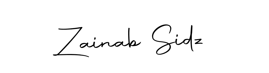 Design your own signature with our free online signature maker. With this signature software, you can create a handwritten (Autography-DOLnW) signature for name Zainab Sidz. Zainab Sidz signature style 10 images and pictures png