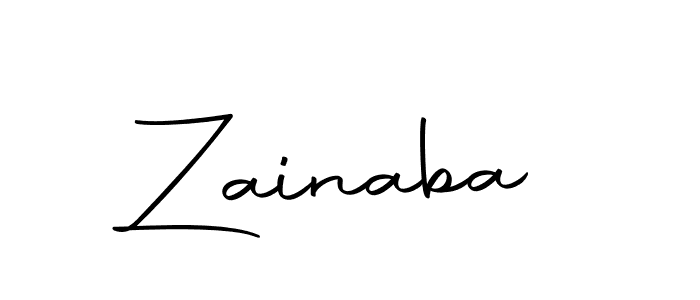 Design your own signature with our free online signature maker. With this signature software, you can create a handwritten (Autography-DOLnW) signature for name Zainaba. Zainaba signature style 10 images and pictures png