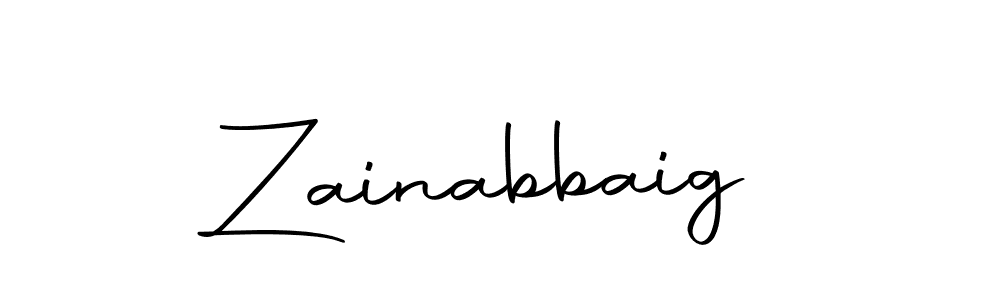 Create a beautiful signature design for name Zainabbaig. With this signature (Autography-DOLnW) fonts, you can make a handwritten signature for free. Zainabbaig signature style 10 images and pictures png