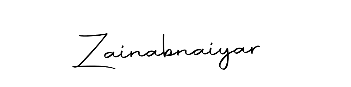 Use a signature maker to create a handwritten signature online. With this signature software, you can design (Autography-DOLnW) your own signature for name Zainabnaiyar. Zainabnaiyar signature style 10 images and pictures png