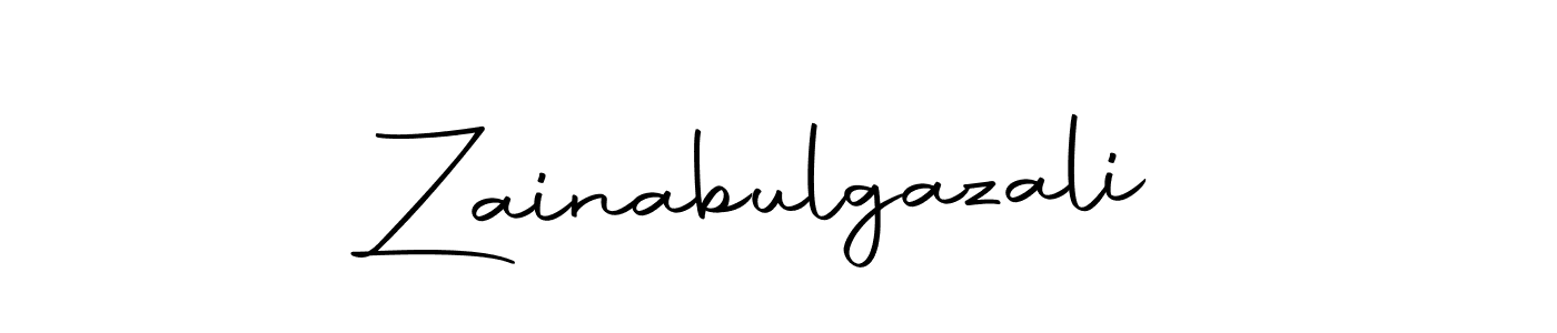 Use a signature maker to create a handwritten signature online. With this signature software, you can design (Autography-DOLnW) your own signature for name Zainabulgazali. Zainabulgazali signature style 10 images and pictures png