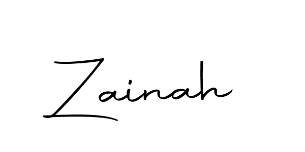 Use a signature maker to create a handwritten signature online. With this signature software, you can design (Autography-DOLnW) your own signature for name Zainah. Zainah signature style 10 images and pictures png