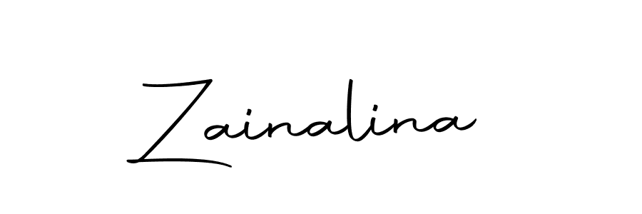 Zainalina stylish signature style. Best Handwritten Sign (Autography-DOLnW) for my name. Handwritten Signature Collection Ideas for my name Zainalina. Zainalina signature style 10 images and pictures png