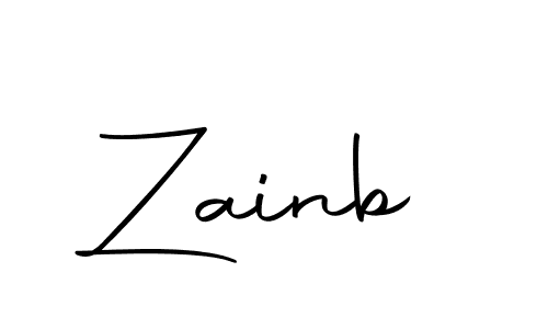 Design your own signature with our free online signature maker. With this signature software, you can create a handwritten (Autography-DOLnW) signature for name Zainb. Zainb signature style 10 images and pictures png