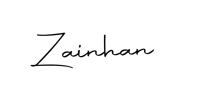 Make a beautiful signature design for name Zainhan. With this signature (Autography-DOLnW) style, you can create a handwritten signature for free. Zainhan signature style 10 images and pictures png