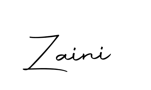 Create a beautiful signature design for name Zaini. With this signature (Autography-DOLnW) fonts, you can make a handwritten signature for free. Zaini signature style 10 images and pictures png