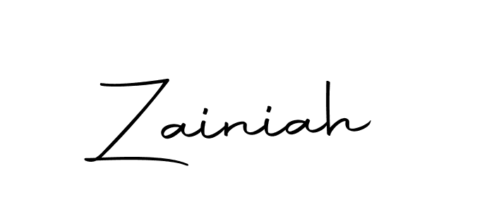 Make a beautiful signature design for name Zainiah. With this signature (Autography-DOLnW) style, you can create a handwritten signature for free. Zainiah signature style 10 images and pictures png