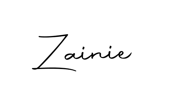 You should practise on your own different ways (Autography-DOLnW) to write your name (Zainie) in signature. don't let someone else do it for you. Zainie signature style 10 images and pictures png