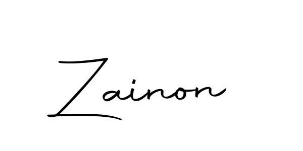 Create a beautiful signature design for name Zainon. With this signature (Autography-DOLnW) fonts, you can make a handwritten signature for free. Zainon signature style 10 images and pictures png