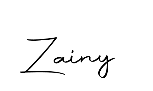 Design your own signature with our free online signature maker. With this signature software, you can create a handwritten (Autography-DOLnW) signature for name Zainy. Zainy signature style 10 images and pictures png