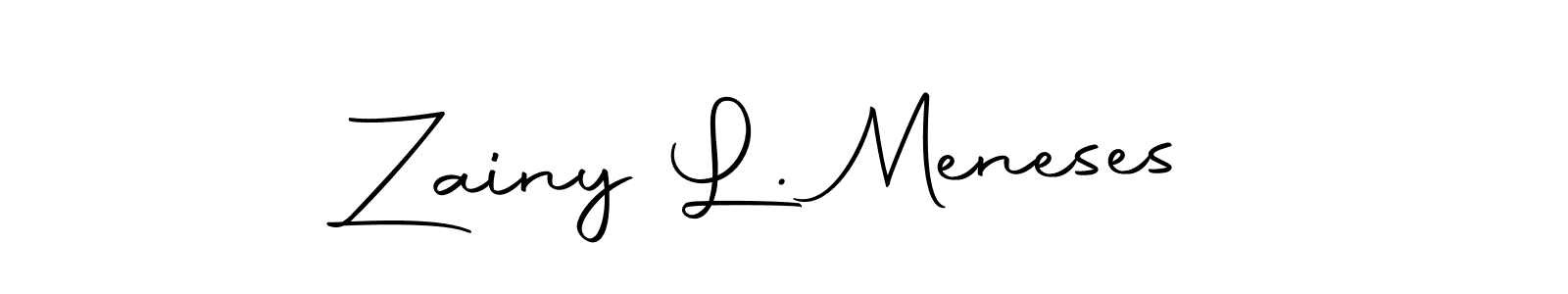 Create a beautiful signature design for name Zainy L. Meneses. With this signature (Autography-DOLnW) fonts, you can make a handwritten signature for free. Zainy L. Meneses signature style 10 images and pictures png