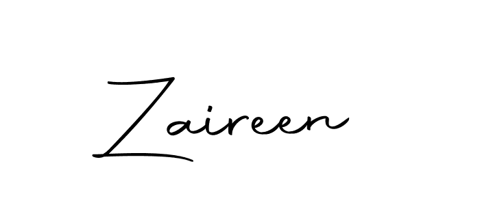 Design your own signature with our free online signature maker. With this signature software, you can create a handwritten (Autography-DOLnW) signature for name Zaireen. Zaireen signature style 10 images and pictures png